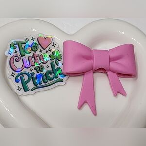 St Patricks Day Flatback Focal Bead Bow Badge Keychain Beaded Pen Crafts Pin